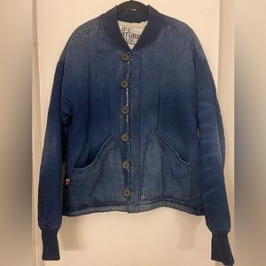Free City Abiquiu Sherpa Jacket Indigo Blue Size Medium